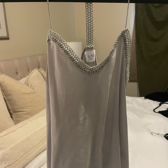 Cami NYC lattice/braided neckline 100% silk camisole - Picture 6 of 8